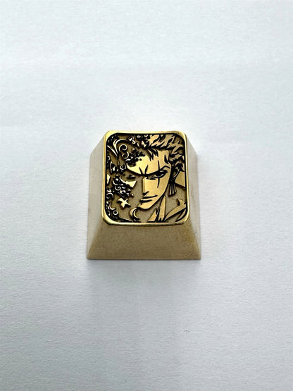 One Piece, brass personalized keycaps, metal keycaps around anime and game characters