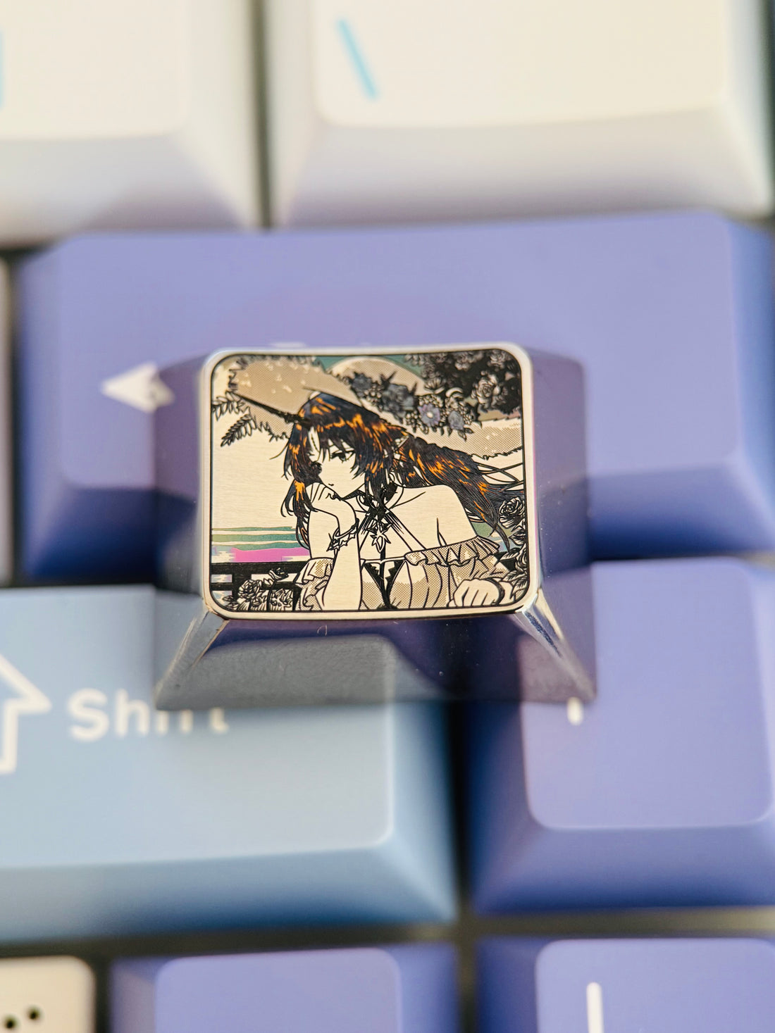 Wuthering Waves, Cartethyia, 1.25U Titanium Alloy Precision Carving, Anime Game Culture Creative Decorative Keycaps