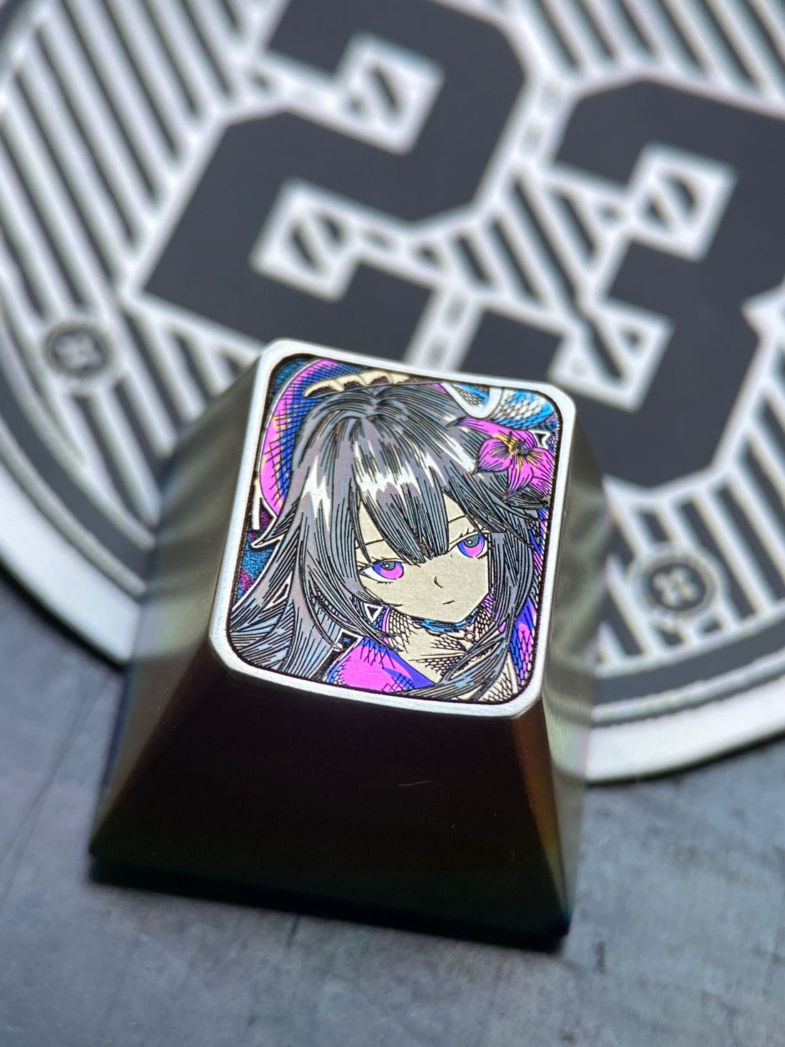 Honkai: Star Rail,Herta, Colorful carved titanium alloy, personalized keycaps for mechanical keyboards.