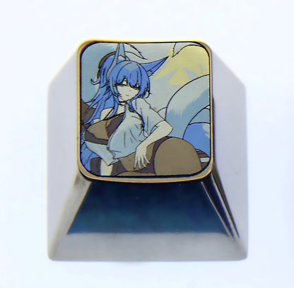 Azur Lane, 1U titanium alloy personalized keycaps, metal material anime game peripheral keycaps