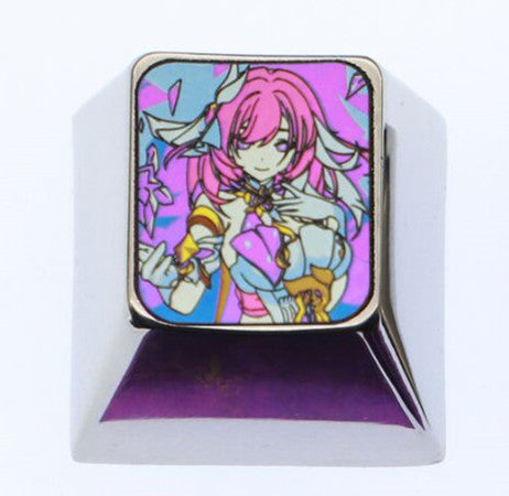 Honkai Impact 3, Elysia, 1U/1.5U/2U titanium alloy personalized keycaps, anime and game cultural and creative decorative keycaps