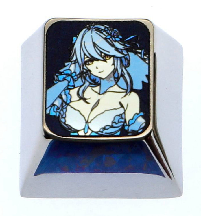 Project Snow, Snowbreak: Containment Zone, 1U titanium alloy personalized keycaps, metal art keycaps for anime and games.