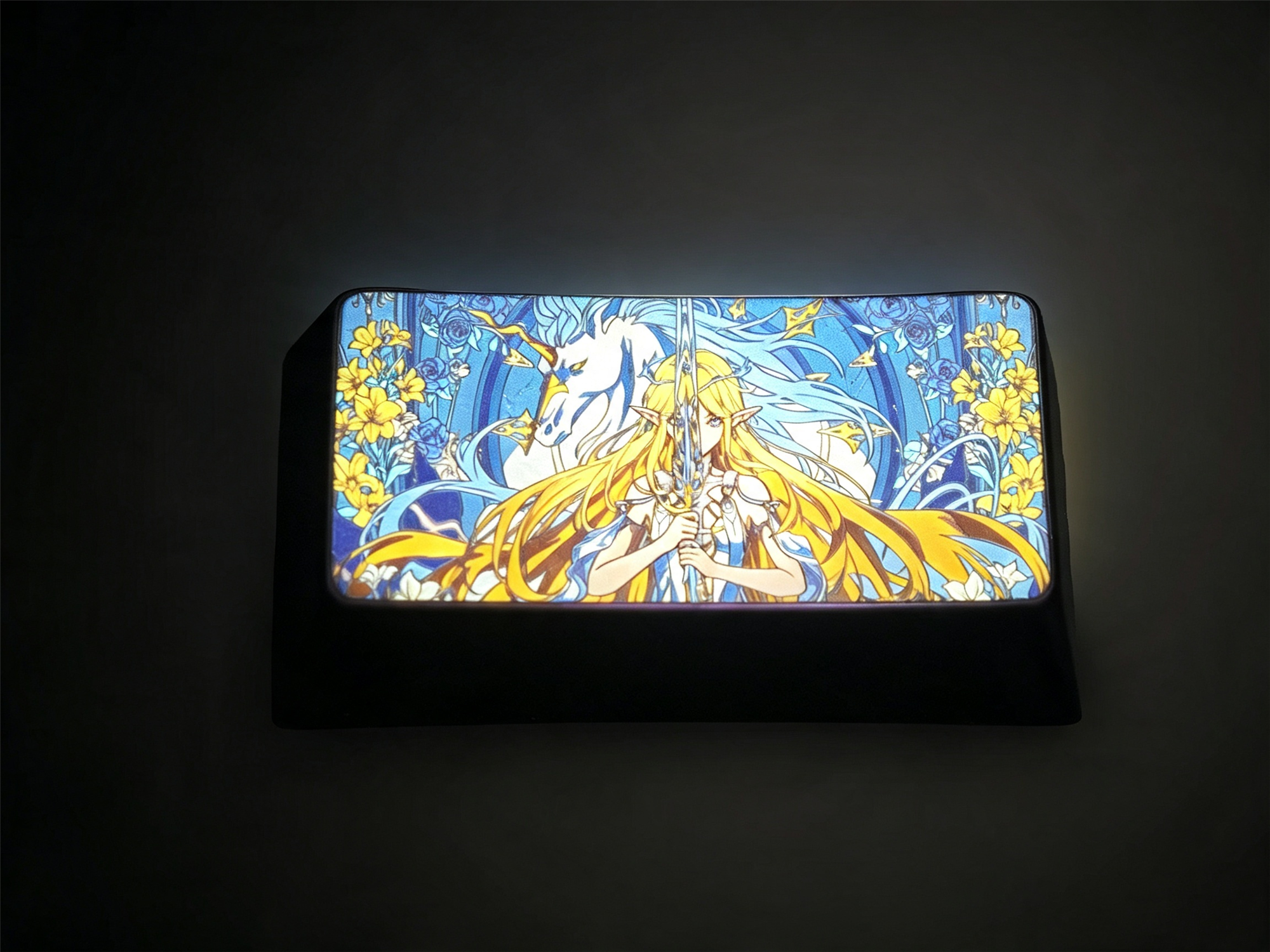 Wuthering Waves，Cartethyia, 2U titanium alloy personalized keycaps, anime and game cultural creative keycaps, mechanical keyboard decorative keycaps