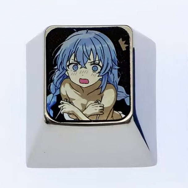 Jobless Reincarnation, Shy Roxy1U titanium alloy, metal keycaps around anime, novel, game characters