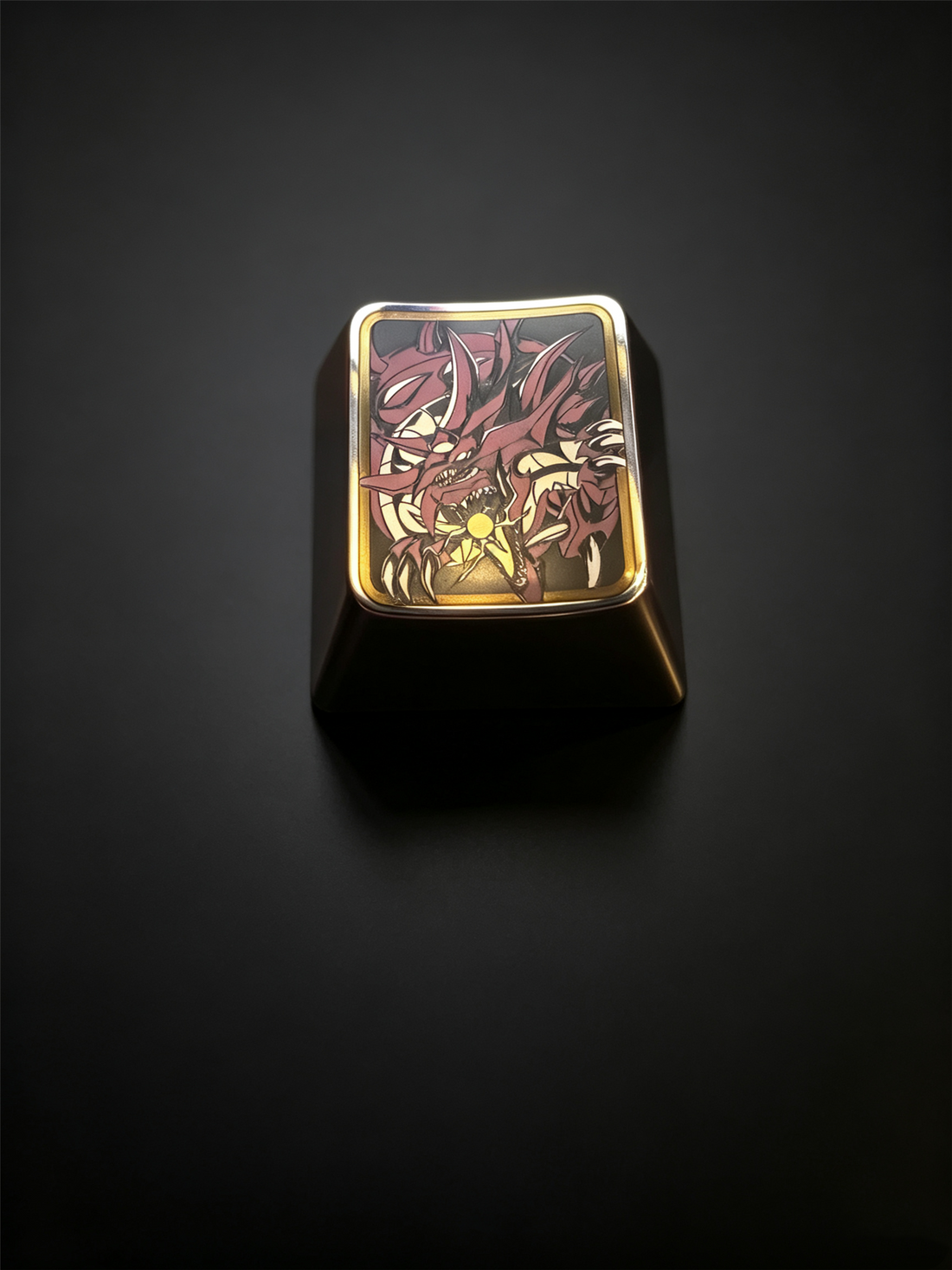 Yu-Gi-Oh! Official Card ，The God of Obelisk，1 U titanium alloy personalized keycaps, anime and game culture creative art keycaps, mechanical keyboard decorative keycaps
