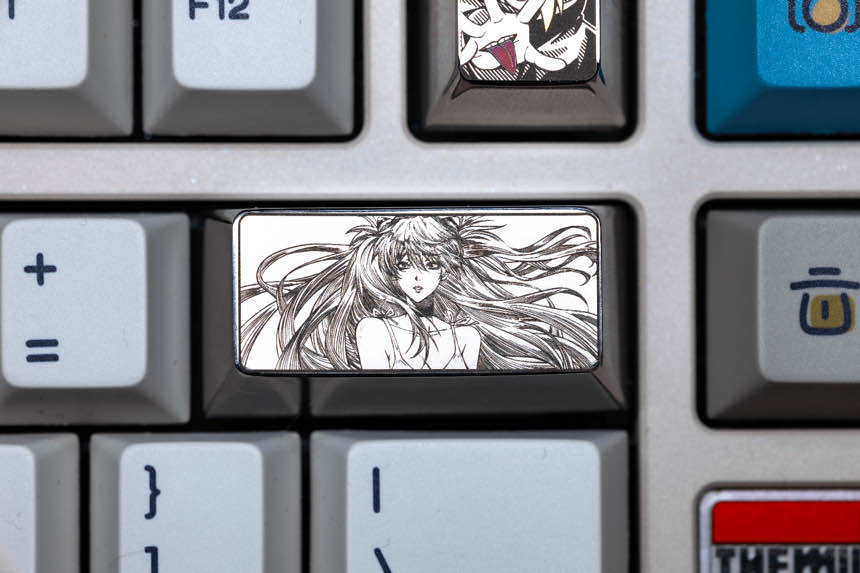 Dawn Goddess, 2U Backspace Key Titanium Alloy Personalized Keycap, Anime Game Culture Creative Mechanical Keyboard Decorative Keycap.