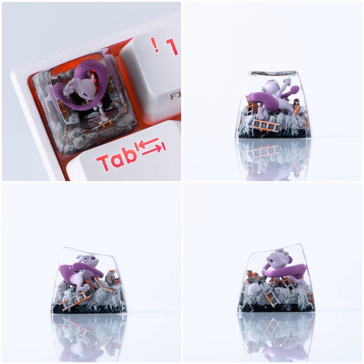 Pok é mon Mythical Beast Collection, Crystal Drops of Glue Material Artisankeycaps, Anime, Game, Culture, Creativity, Peripheral Decoration, Personalized Keycaps