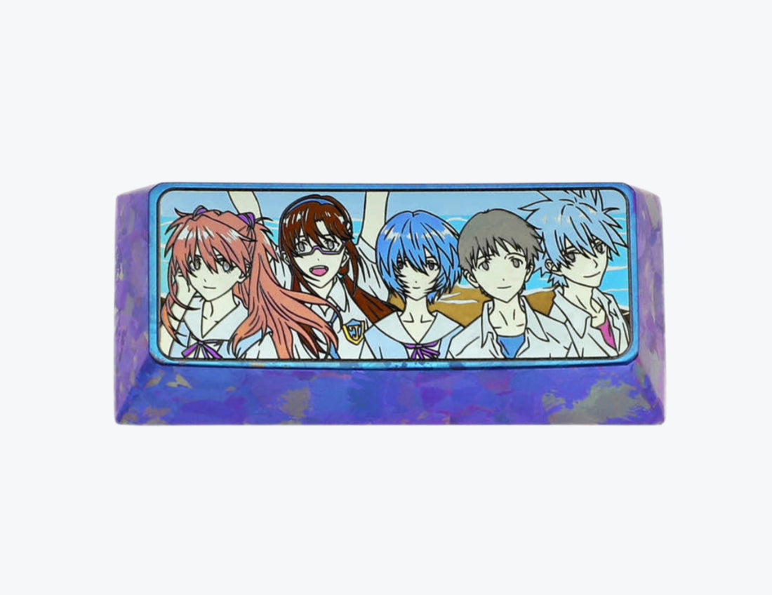 Eva, 2.25U color titanium alloy, metal carving, mechanical keyboard decorative keycaps.