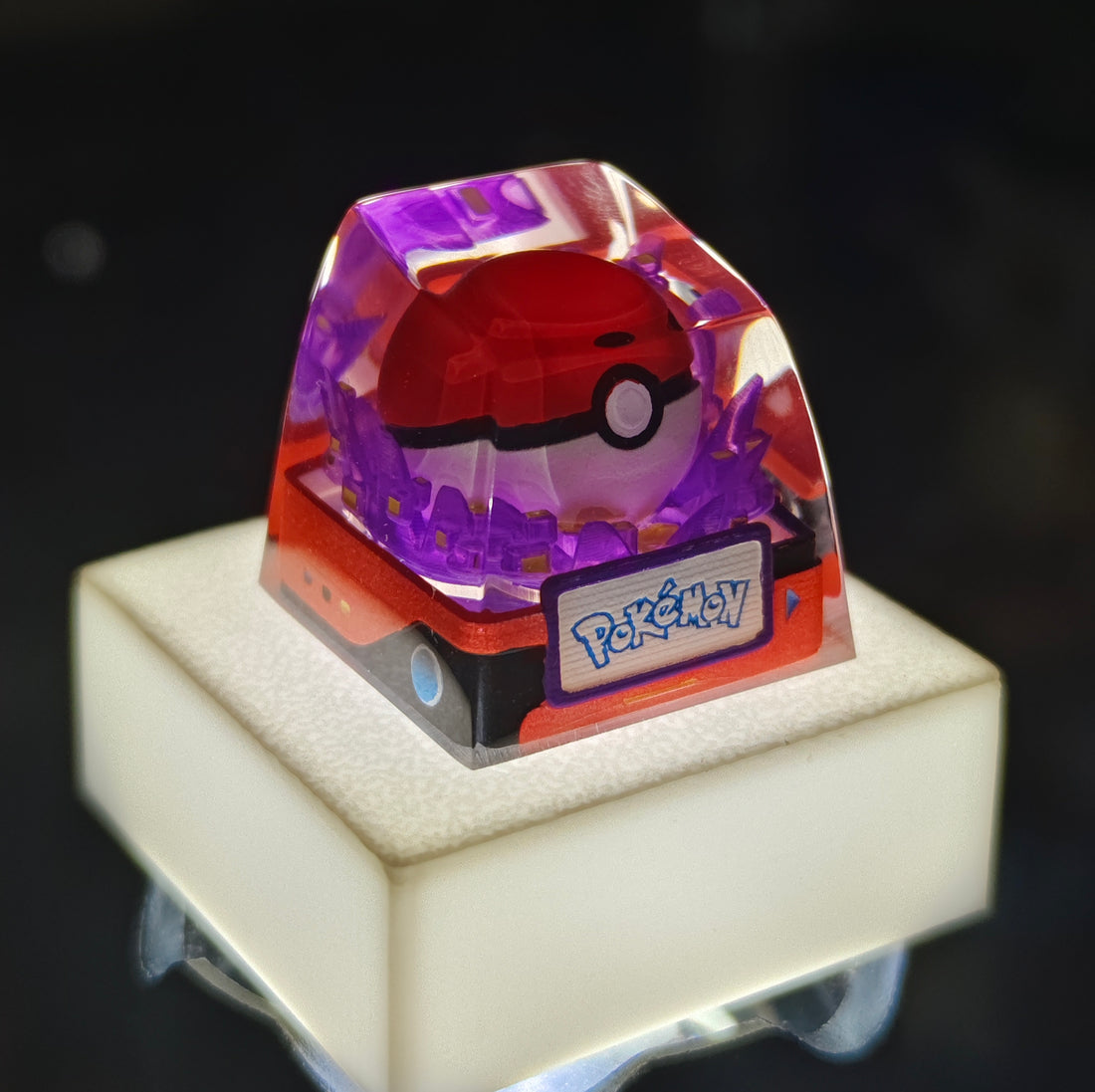 Pok é mon props, Pok é Ball, Crystal drops of glue, 1U artisankeycaps, cute keycaps for anime and game peripherals