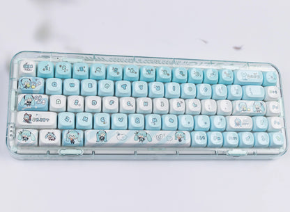 Hatsune Miku similar ceramic texture key cap MOA height PBT magnetic axis applicable key cap