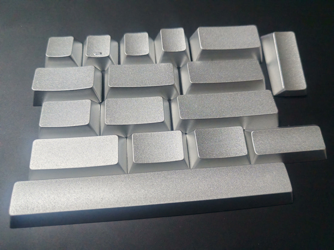 Aluminum alloy keycaps, treated with frosted and oxidized CNC technology