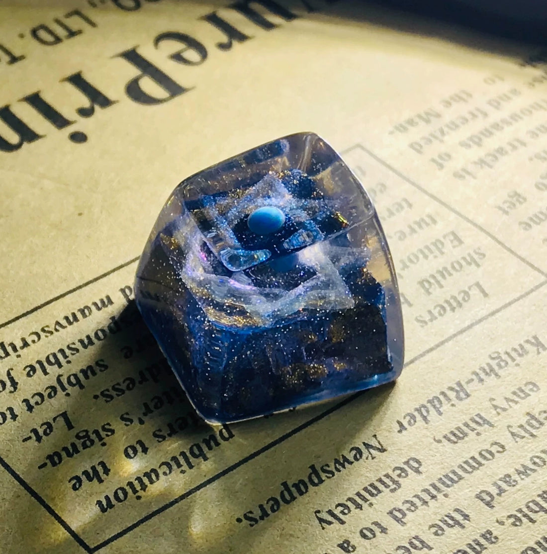 Hexagram Universe Starry Sky, Crystal Drops of Glue, SA Highly Personalized Keycaps, Resin Decorative Keycaps