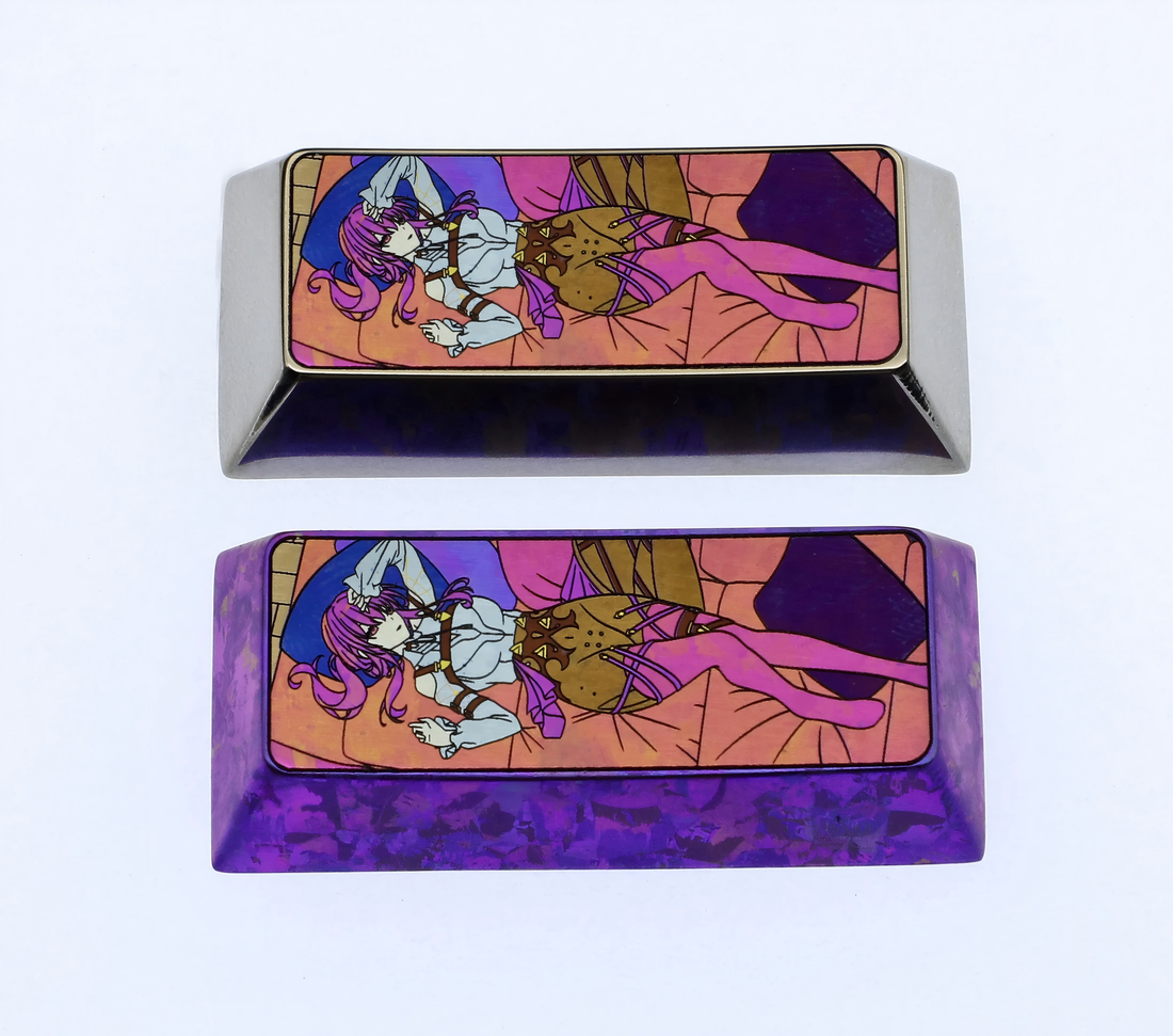 Honkai: Star Rail, Kafka purple socks, 2.25U titanium alloy personalized keycaps, metal decorative keycaps around anime and game characters
