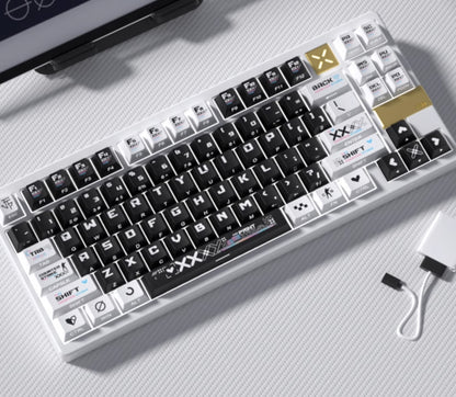 CSGO Printed Theme Collection, Black and White PC Transparent, PBT Set Keycaps, Heat Sublimation Personalized Set Keycaps.