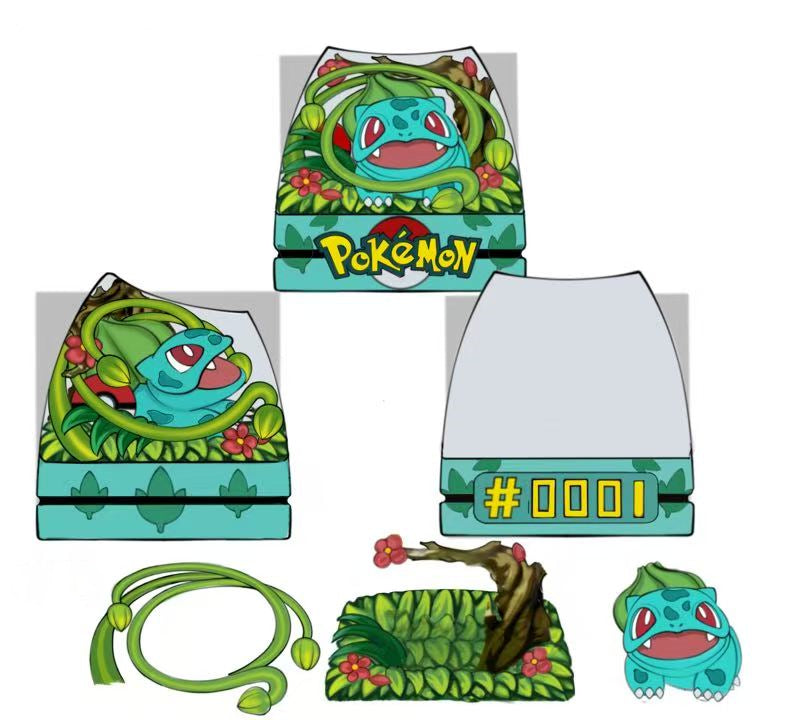 Bulbasaur， Pok é mon 1U, SA height Crystal drops of glue, artisankeycaps, anime and game personalized keycaps