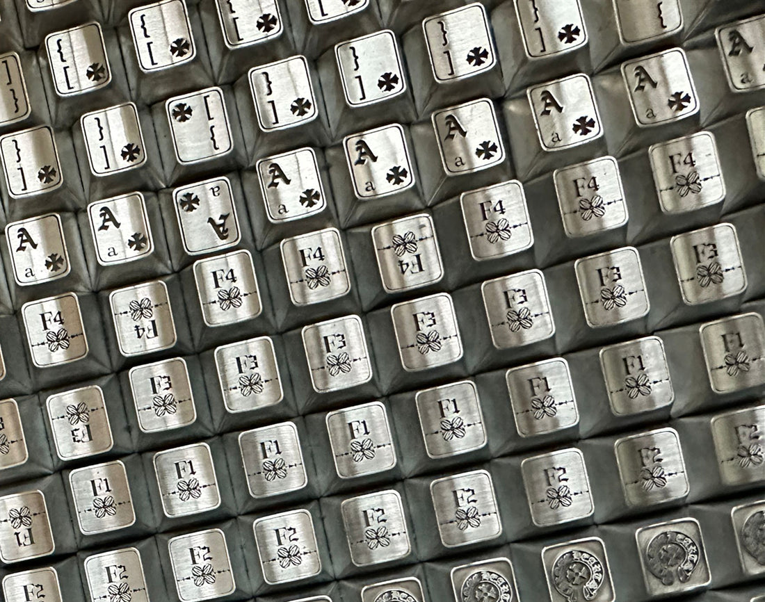 Chrome Hearts theme, metal personalized keycap set, trendy and fashionable keycap set.