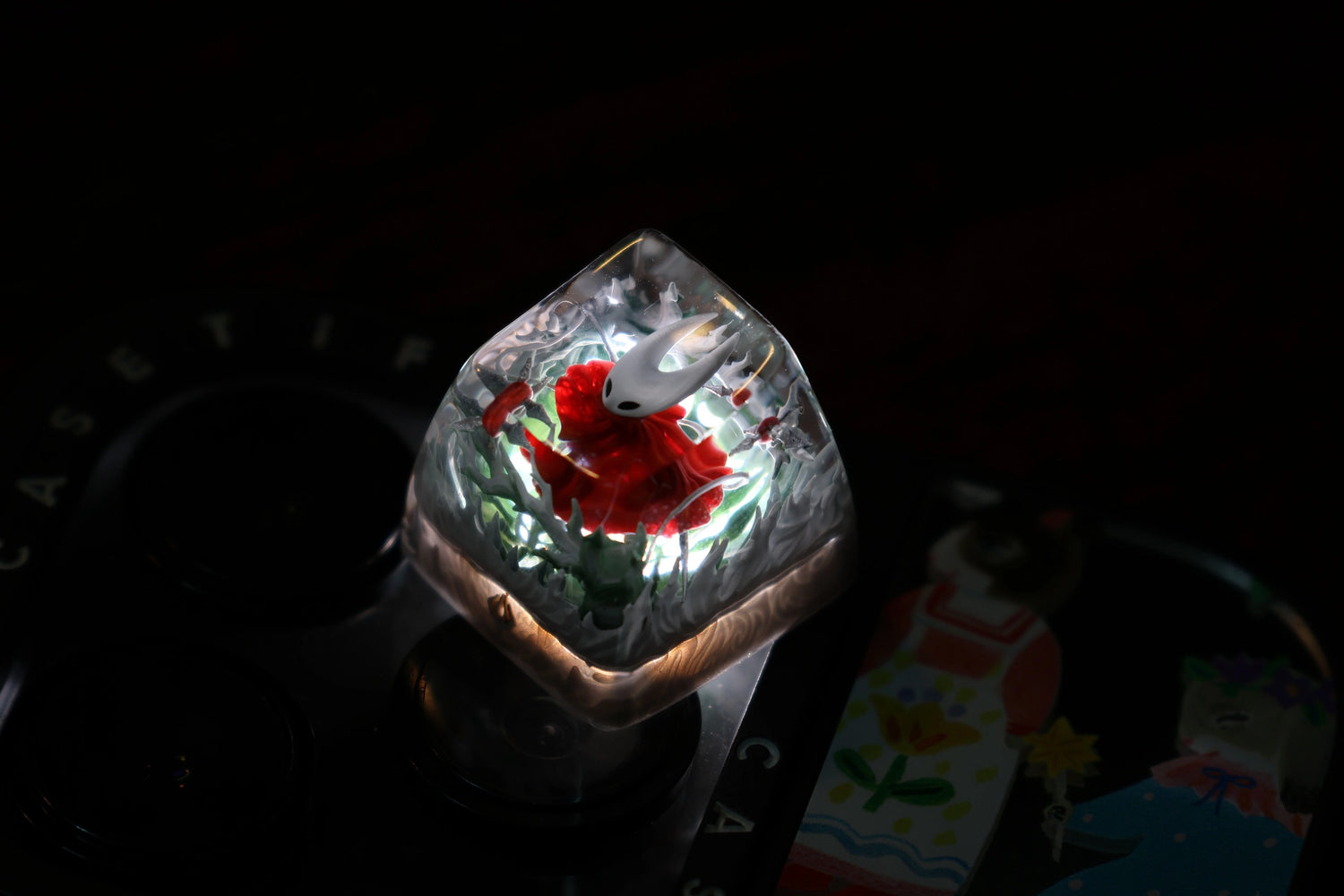 Hollow Knight: Silksong, Crystal drops of glue material 1U personalized keycaps artisankeycaps, game peripheral creative keycaps
