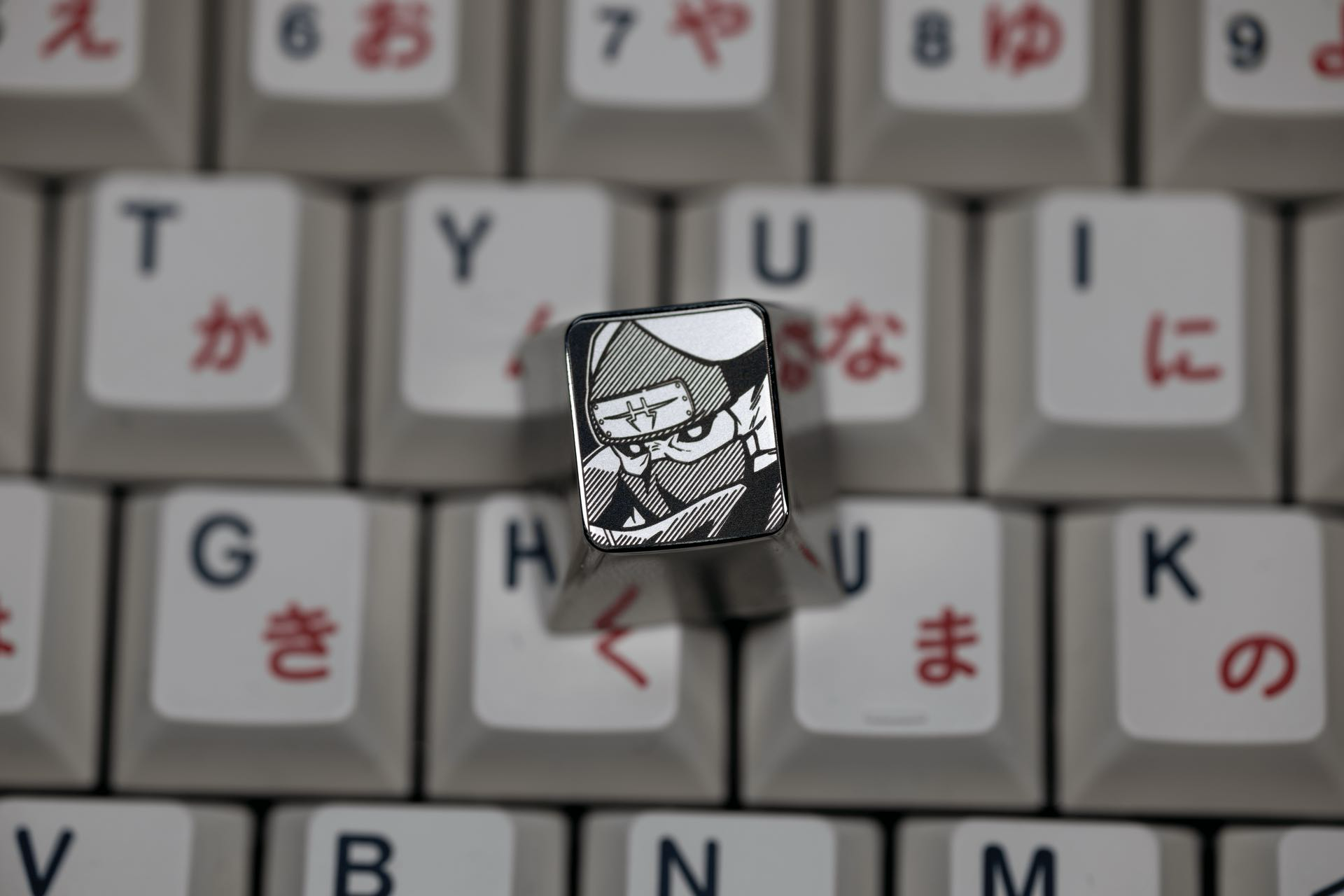 Naruto, Akatsuki collection, 1U titanium alloy personalized keycaps, anime and game character mysterious organization decorative keycaps.