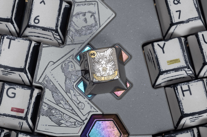 Cardcaptor Sakura, Clow Card series, 1U titanium alloy personalized keycaps, anime and game card culture creative metal carving decorative keycaps