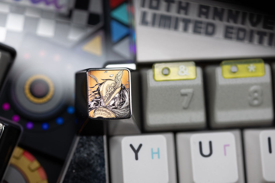 Elden Ring theme, Malenia, 1U titanium alloy personalized keycaps, game theme design personalized keycaps, mechanical keyboard metal decorative keycaps