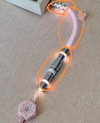 Single crystal copper aviation plug data cable pink cherry blossom light 8k return rate mechanical keyboard cable