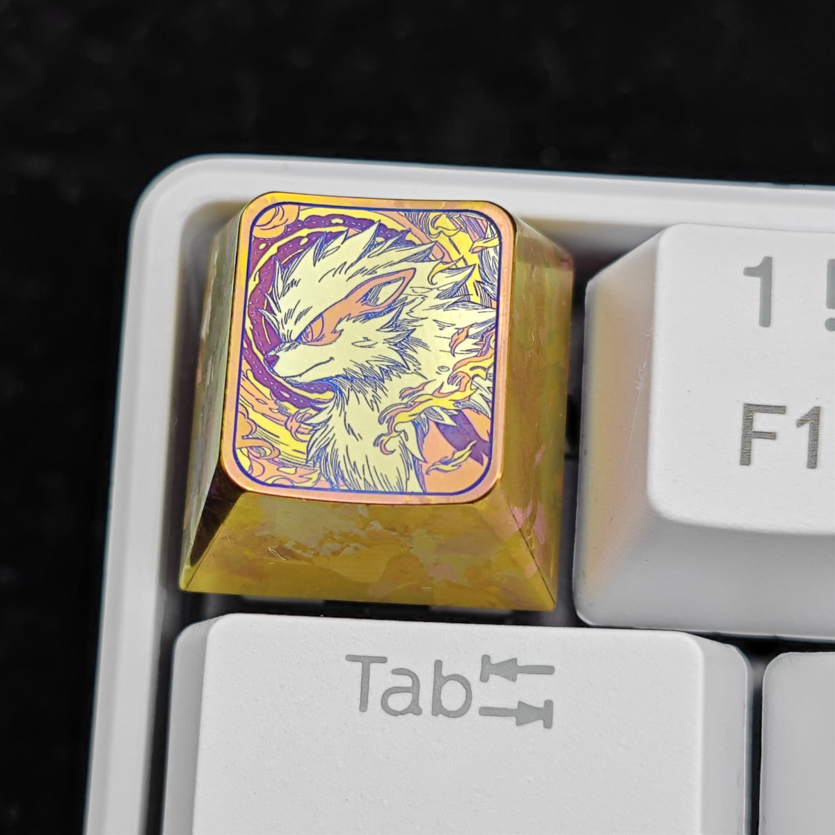 Pok é mon Theme Series Titanium Alloy Metal Personalized Keycaps, Anime Game Culture Creative Keycaps, Mechanical Keyboard Decorative Keycaps