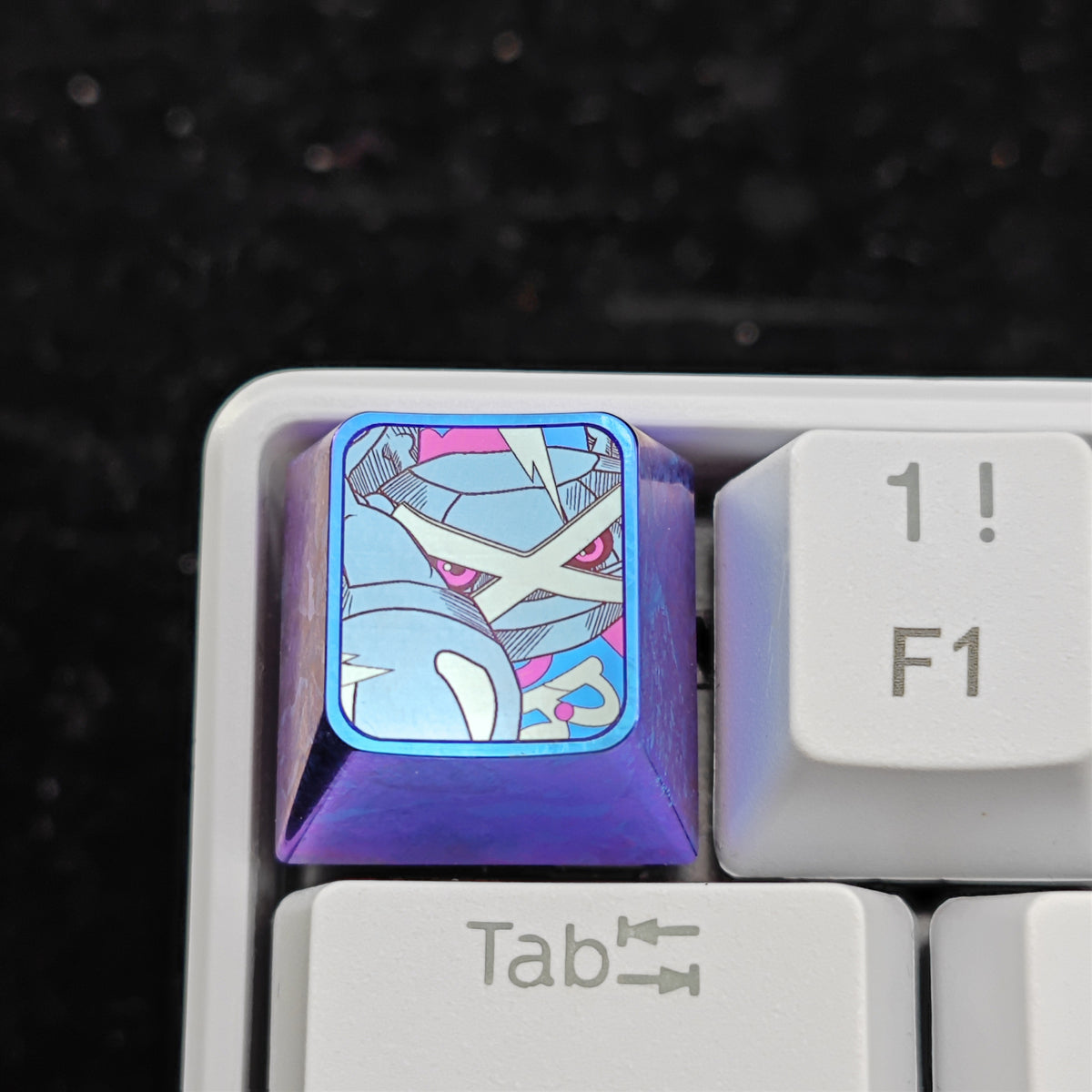 Pok é mon Theme Series Titanium Alloy Metal Personalized Keycaps, Anime Game Culture Creative Keycaps, Mechanical Keyboard Decorative Keycaps