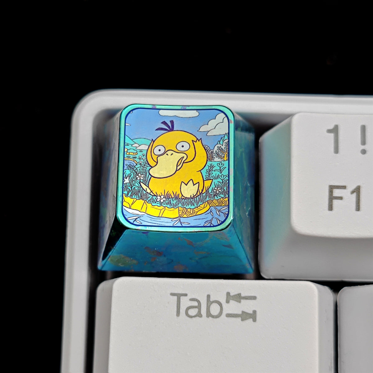 Pok é mon Theme Series Titanium Alloy Metal Personalized Keycaps, Anime Game Culture Creative Keycaps, Mechanical Keyboard Decorative Keycaps