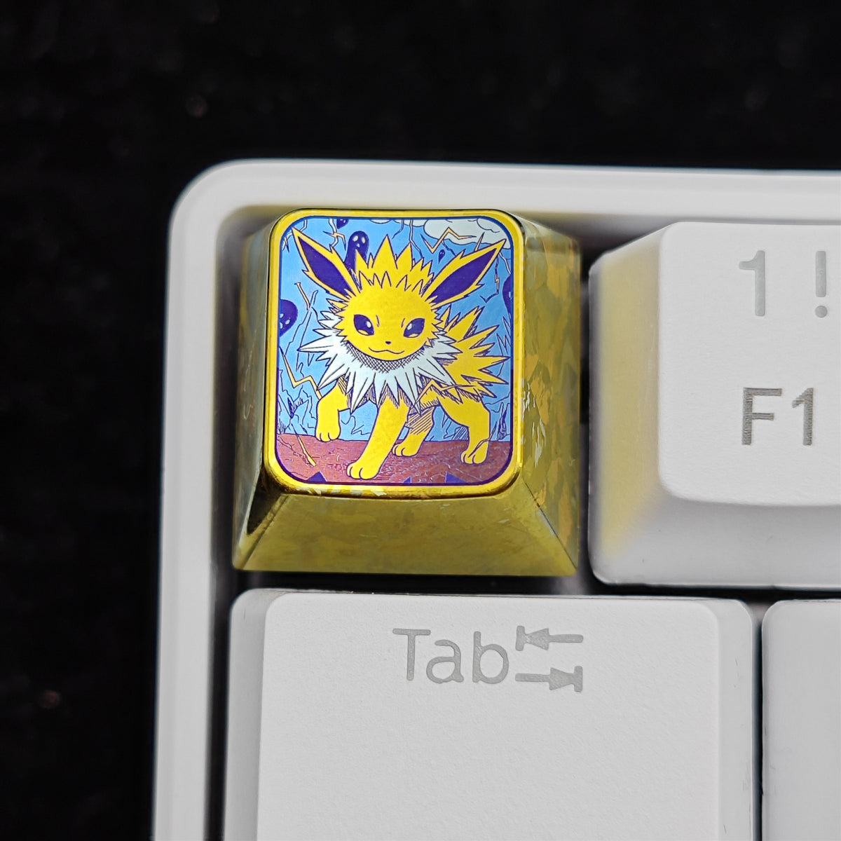Pok é mon Theme Series Titanium Alloy Metal Personalized Keycaps, Anime Game Culture Creative Keycaps, Mechanical Keyboard Decorative Keycaps