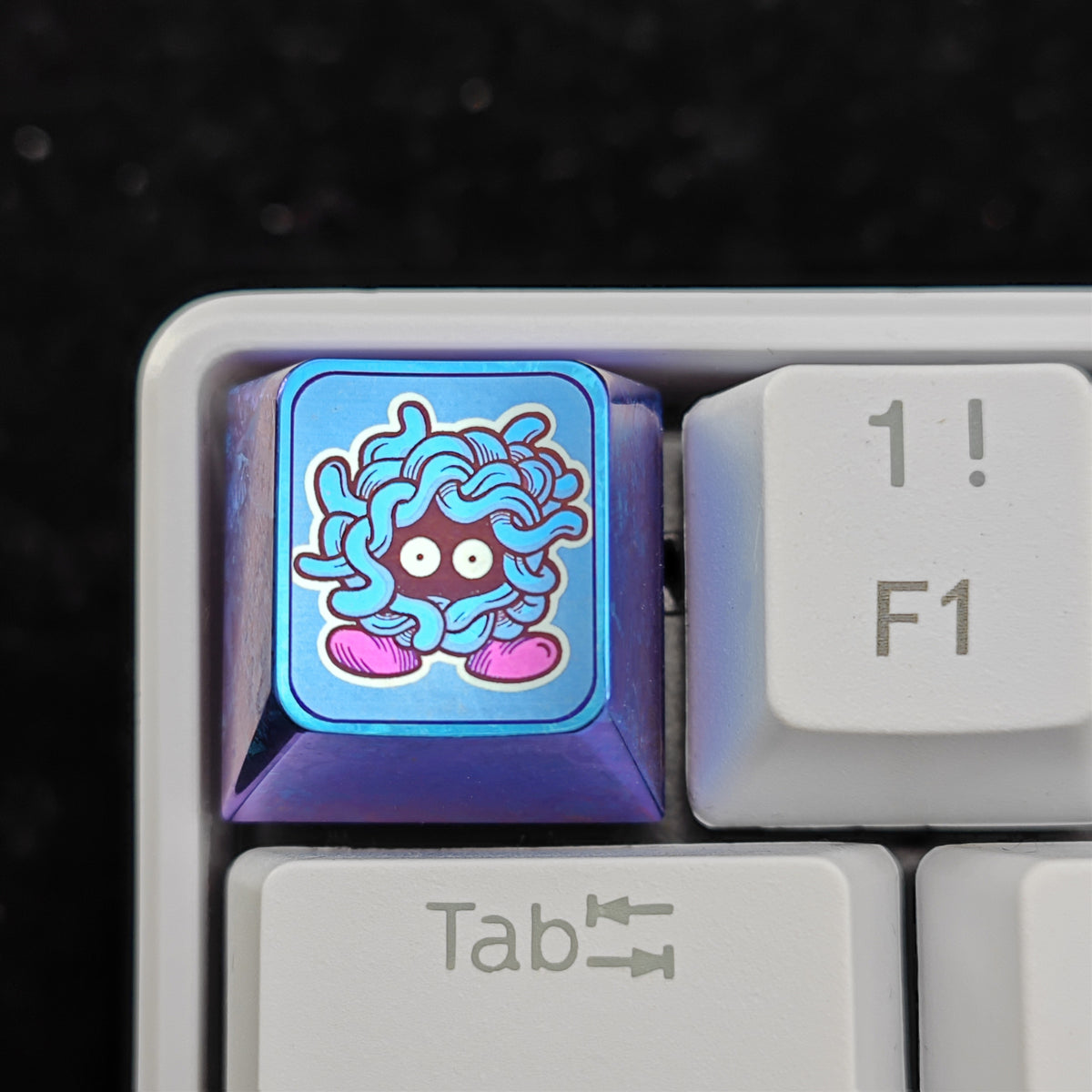 Pok é mon Theme Series Titanium Alloy Metal Personalized Keycaps, Anime Game Culture Creative Keycaps, Mechanical Keyboard Decorative Keycaps