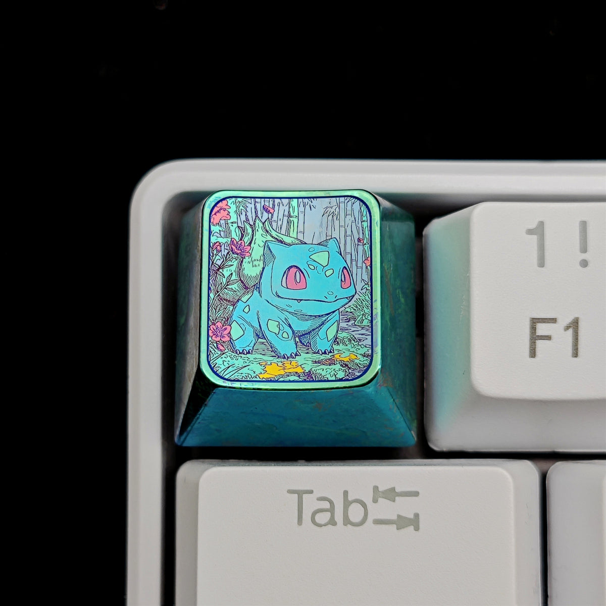 Pok é mon Theme Series Titanium Alloy Metal Personalized Keycaps, Anime Game Culture Creative Keycaps, Mechanical Keyboard Decorative Keycaps