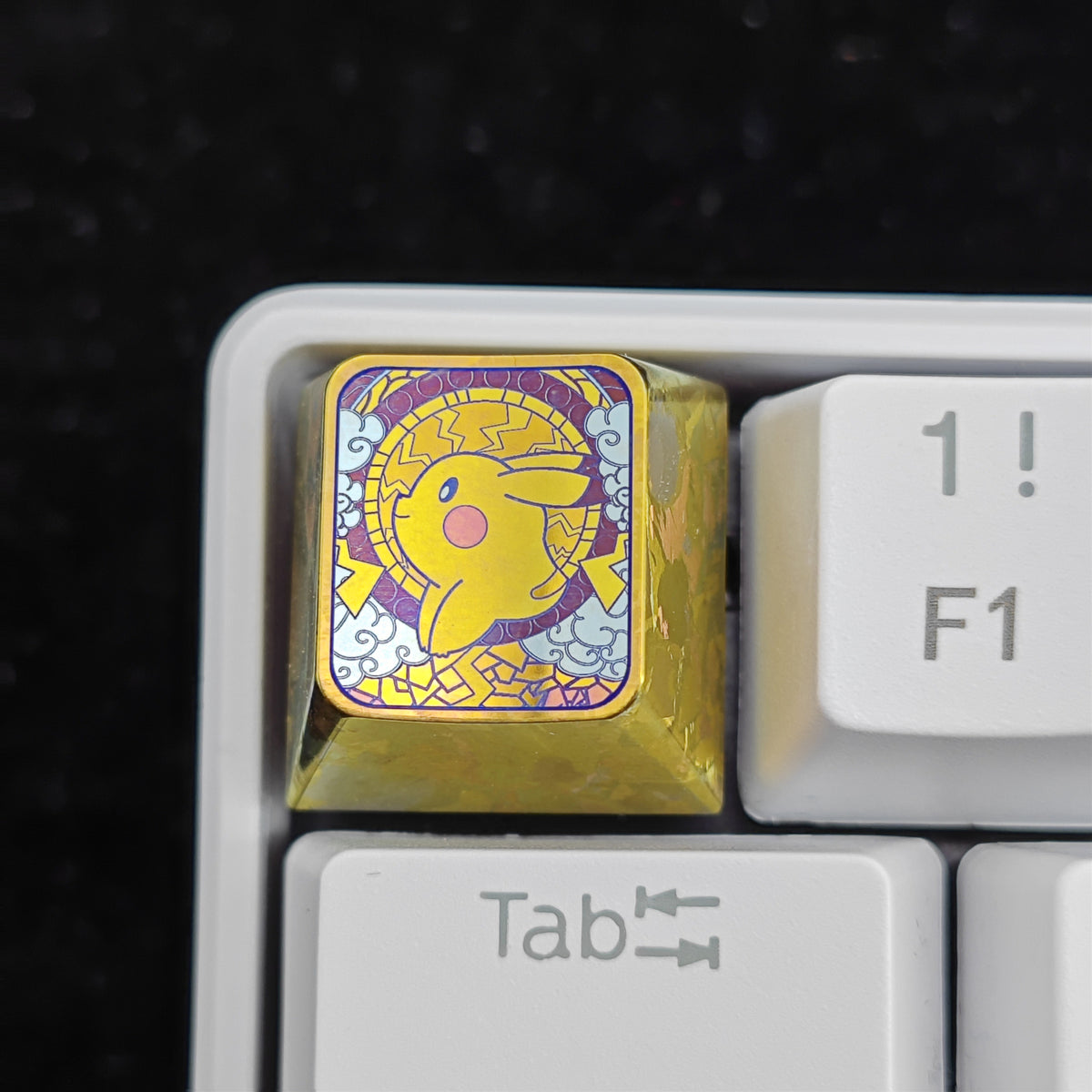 Pok é mon Theme Series Titanium Alloy Metal Personalized Keycaps, Anime Game Culture Creative Keycaps, Mechanical Keyboard Decorative Keycaps