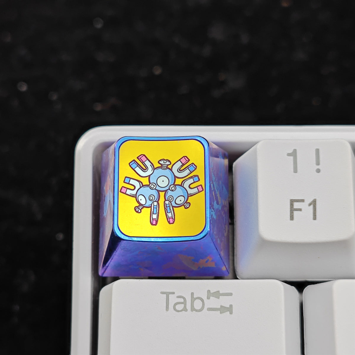 Pok é mon Theme Series Titanium Alloy Metal Personalized Keycaps, Anime Game Culture Creative Keycaps, Mechanical Keyboard Decorative Keycaps
