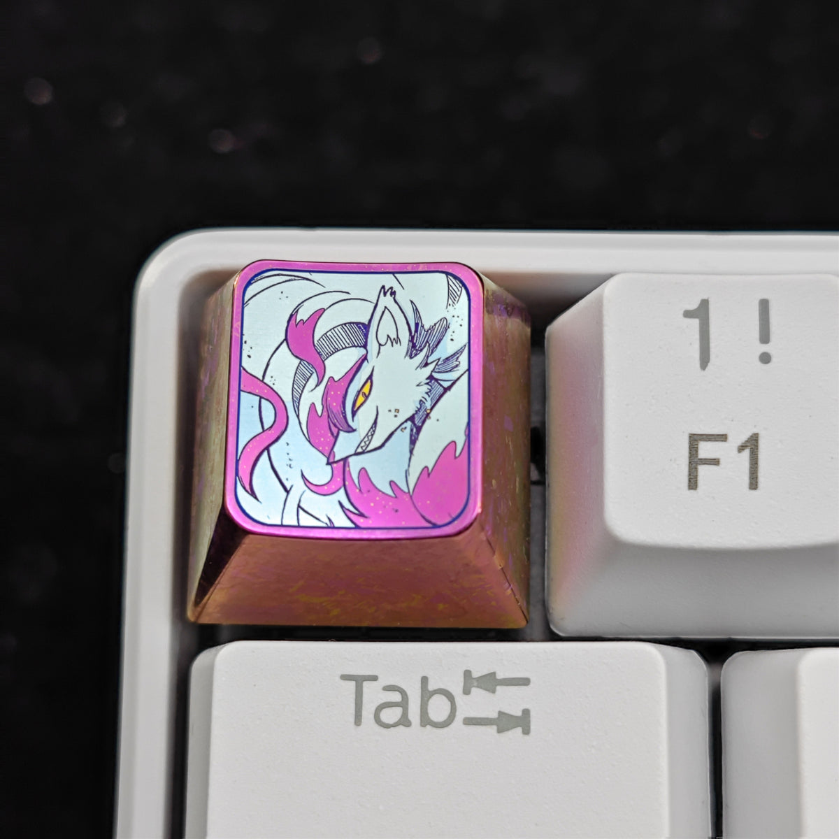 Pok é mon Theme Series Titanium Alloy Metal Personalized Keycaps, Anime Game Culture Creative Keycaps, Mechanical Keyboard Decorative Keycaps