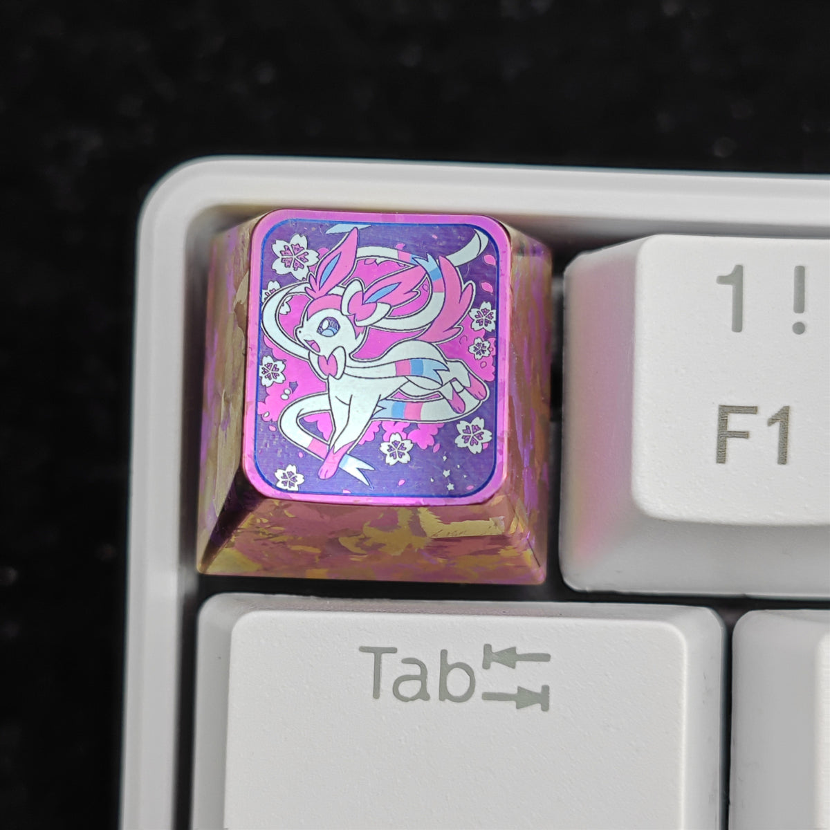 Pok é mon Theme Series Titanium Alloy Metal Personalized Keycaps, Anime Game Culture Creative Keycaps, Mechanical Keyboard Decorative Keycaps