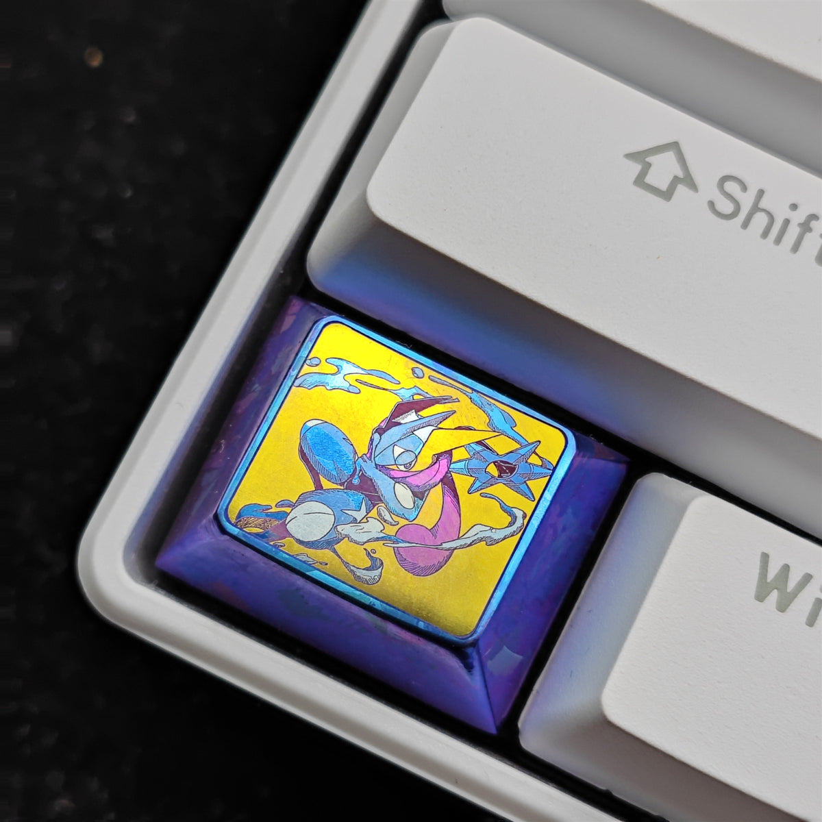 Pok é mon Theme Series Titanium Alloy Metal Personalized Keycaps, Anime Game Culture Creative Keycaps, Mechanical Keyboard Decorative Keycaps