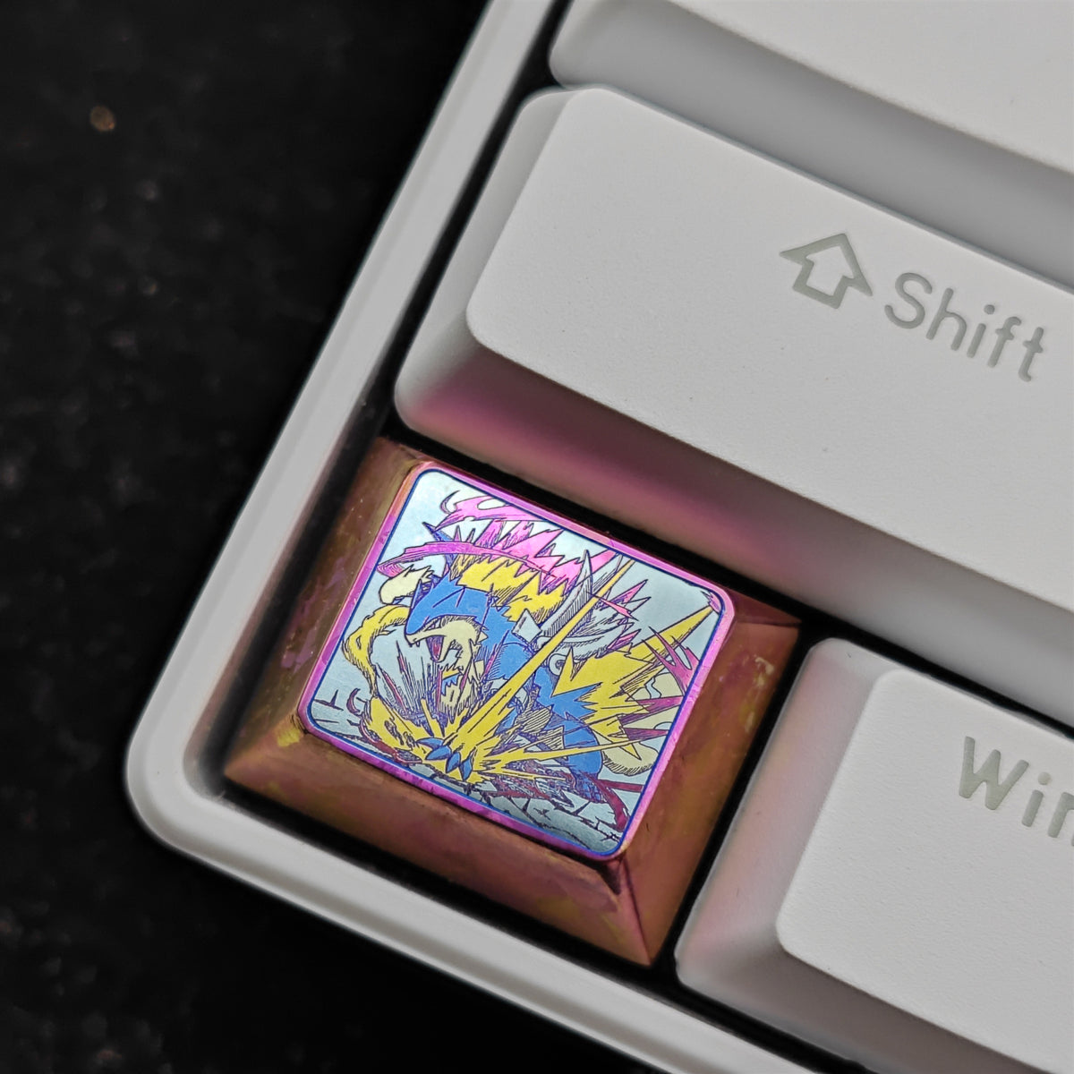 Pok é mon Theme Series Titanium Alloy Metal Personalized Keycaps, Anime Game Culture Creative Keycaps, Mechanical Keyboard Decorative Keycaps