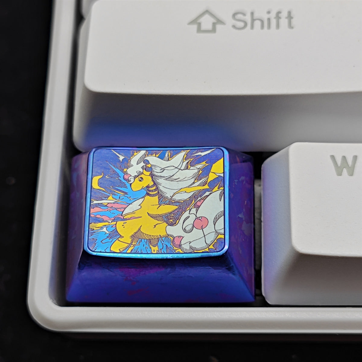 Pok é mon Theme Series Titanium Alloy Metal Personalized Keycaps, Anime Game Culture Creative Keycaps, Mechanical Keyboard Decorative Keycaps