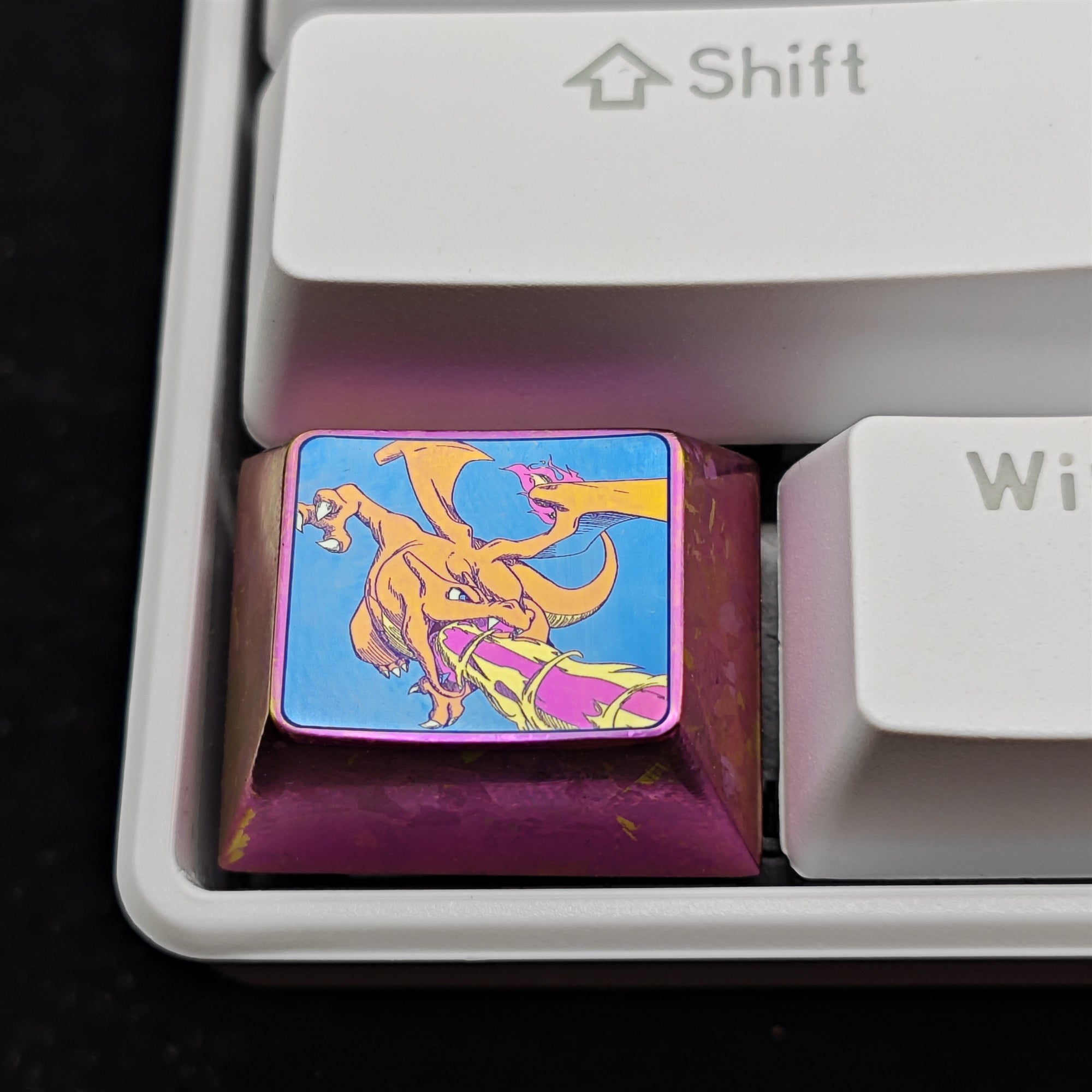 Pok é mon Theme Series Titanium Alloy Metal Personalized Keycaps, Anime Game Culture Creative Keycaps, Mechanical Keyboard Decorative Keycaps