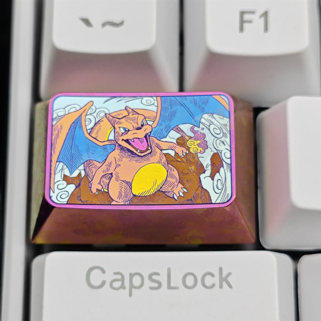 Pok é mon Theme Series Titanium Alloy Metal Personalized Keycaps, Anime Game Culture Creative Keycaps, Mechanical Keyboard Decorative Keycaps