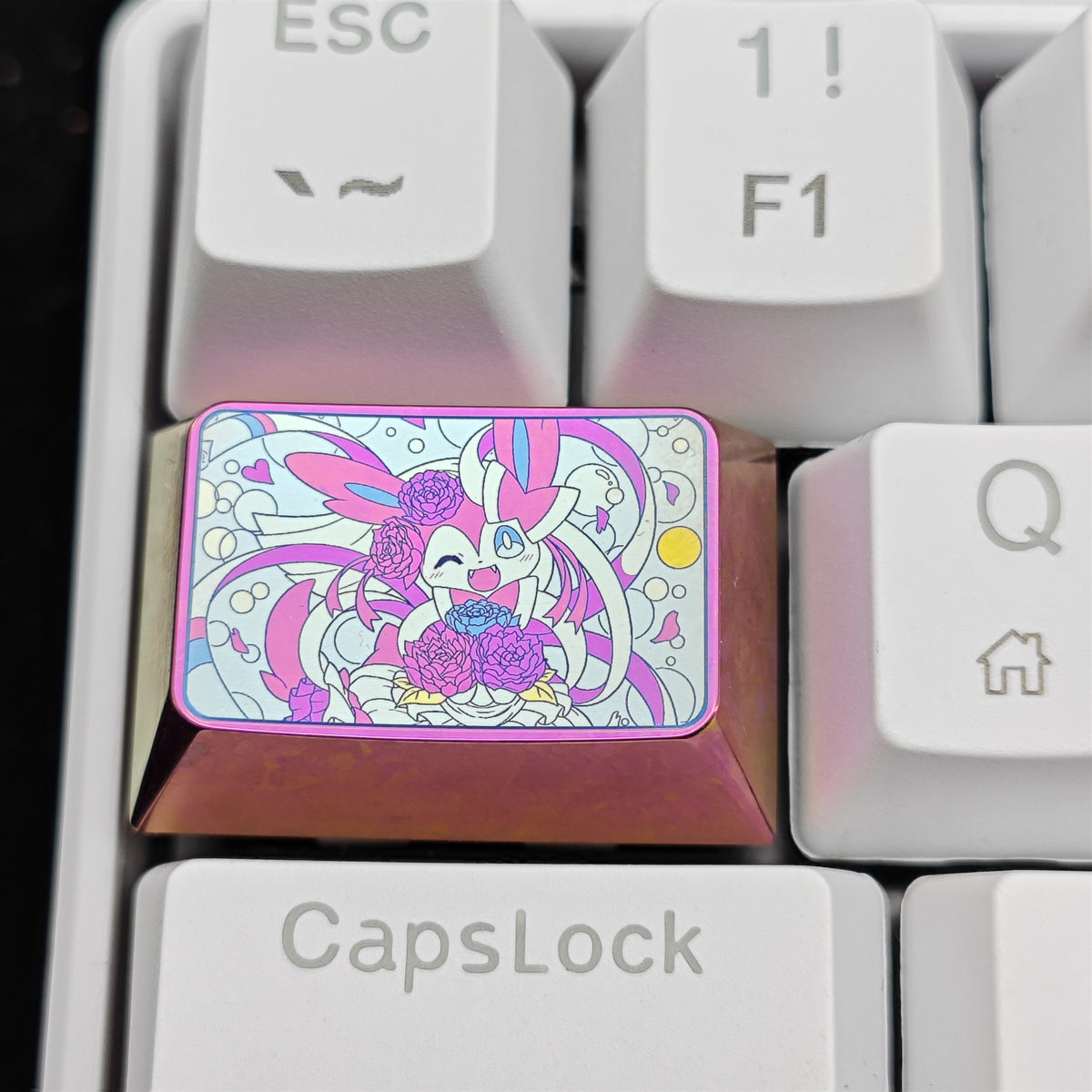 Pok é mon Theme Series Titanium Alloy Metal Personalized Keycaps, Anime Game Culture Creative Keycaps, Mechanical Keyboard Decorative Keycaps