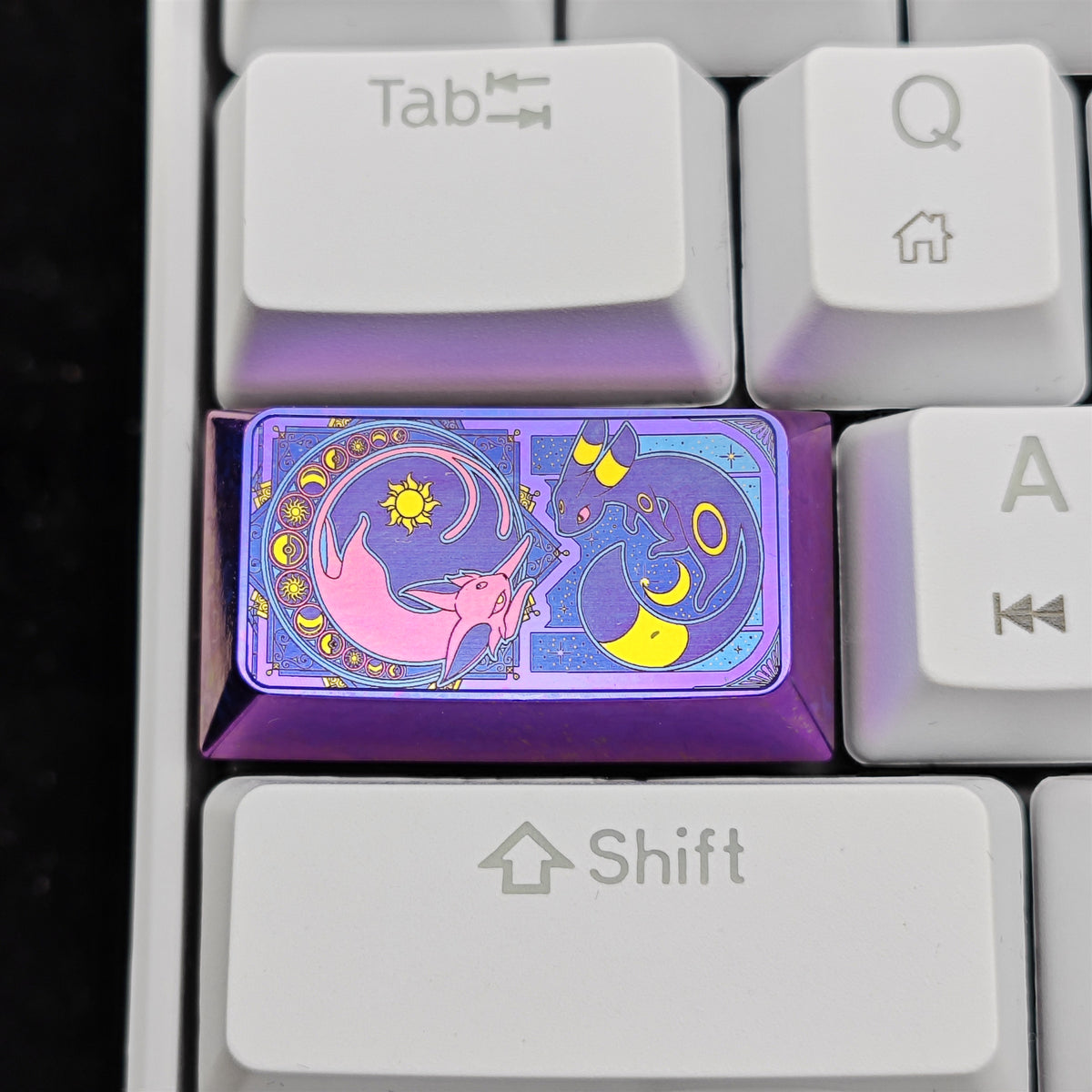 Pok é mon Theme Series Titanium Alloy Metal Personalized Keycaps, Anime Game Culture Creative Keycaps, Mechanical Keyboard Decorative Keycaps
