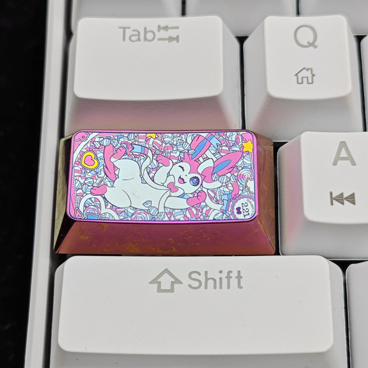 Pok é mon Theme Series Titanium Alloy Metal Personalized Keycaps, Anime Game Culture Creative Keycaps, Mechanical Keyboard Decorative Keycaps