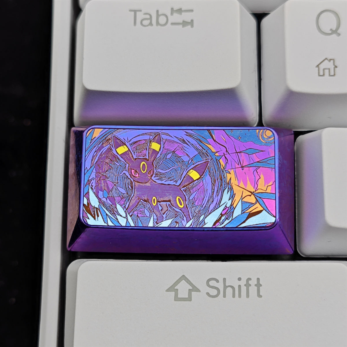 Pok é mon Theme Series Titanium Alloy Metal Personalized Keycaps, Anime Game Culture Creative Keycaps, Mechanical Keyboard Decorative Keycaps