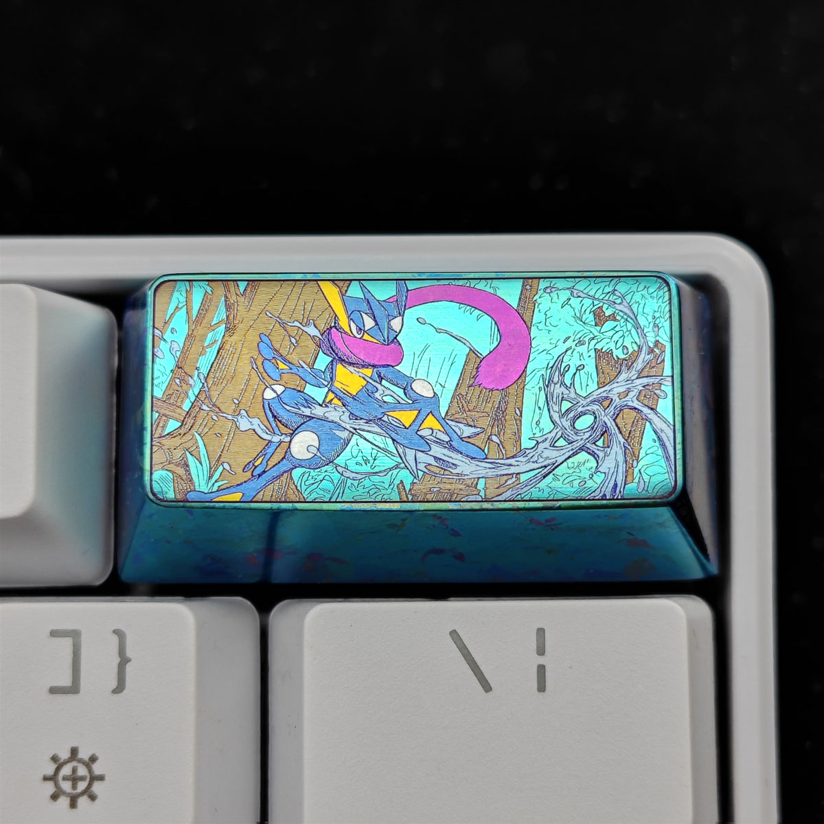 Pok é mon Theme Series Titanium Alloy Metal Personalized Keycaps, Anime Game Culture Creative Keycaps, Mechanical Keyboard Decorative Keycaps