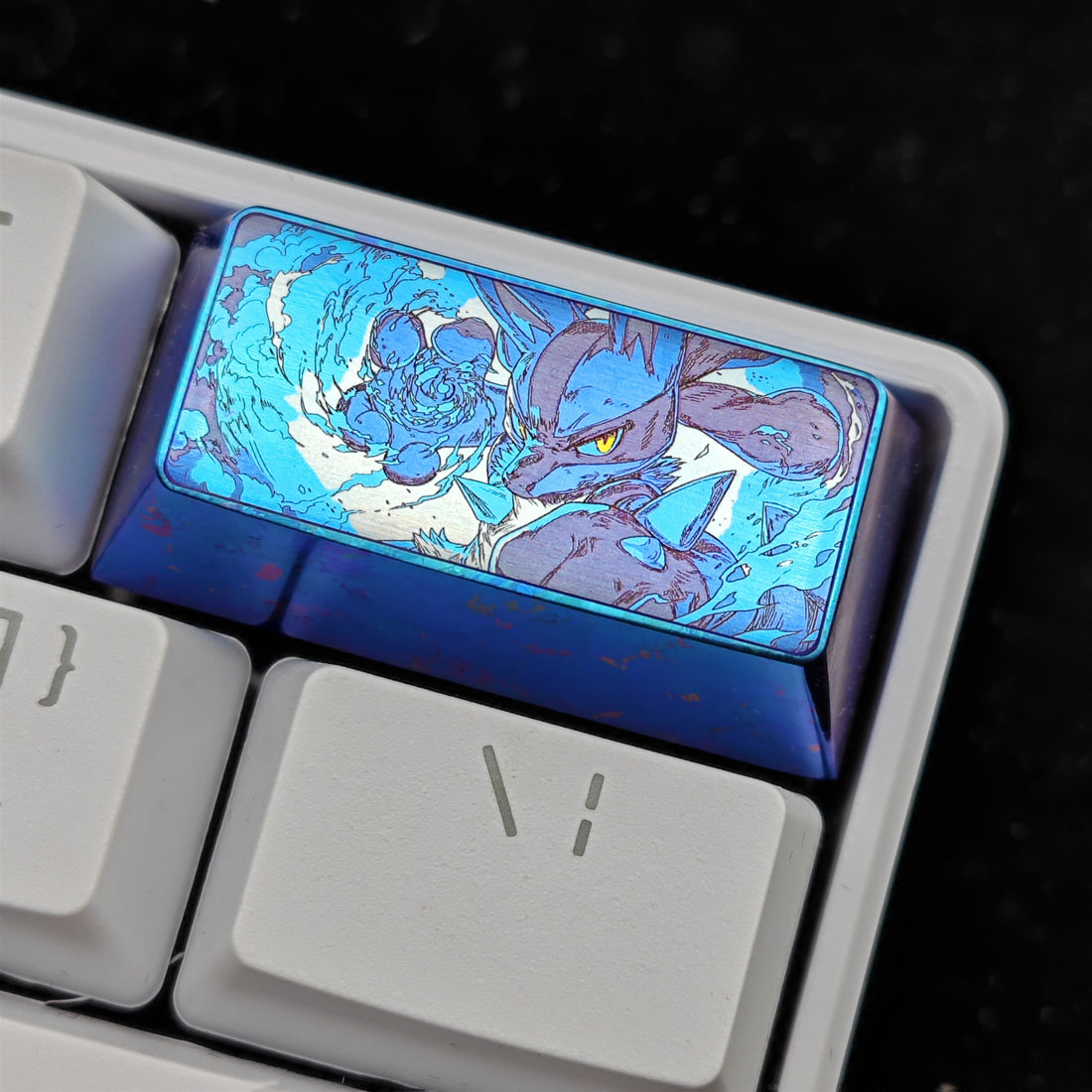 Pok é mon Theme Series Titanium Alloy Metal Personalized Keycaps, Anime Game Culture Creative Keycaps, Mechanical Keyboard Decorative Keycaps