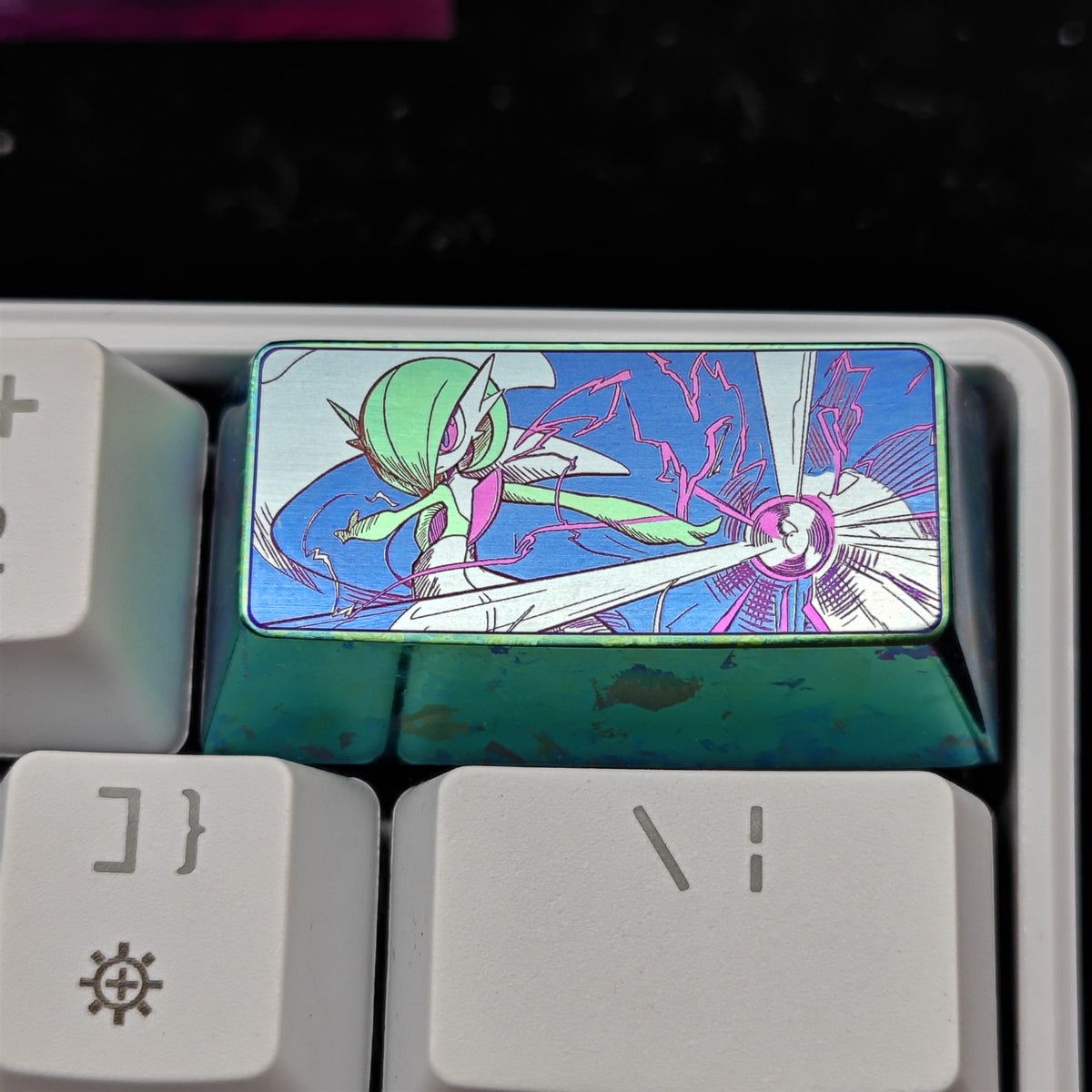 Pok é mon Theme Series Titanium Alloy Metal Personalized Keycaps, Anime Game Culture Creative Keycaps, Mechanical Keyboard Decorative Keycaps