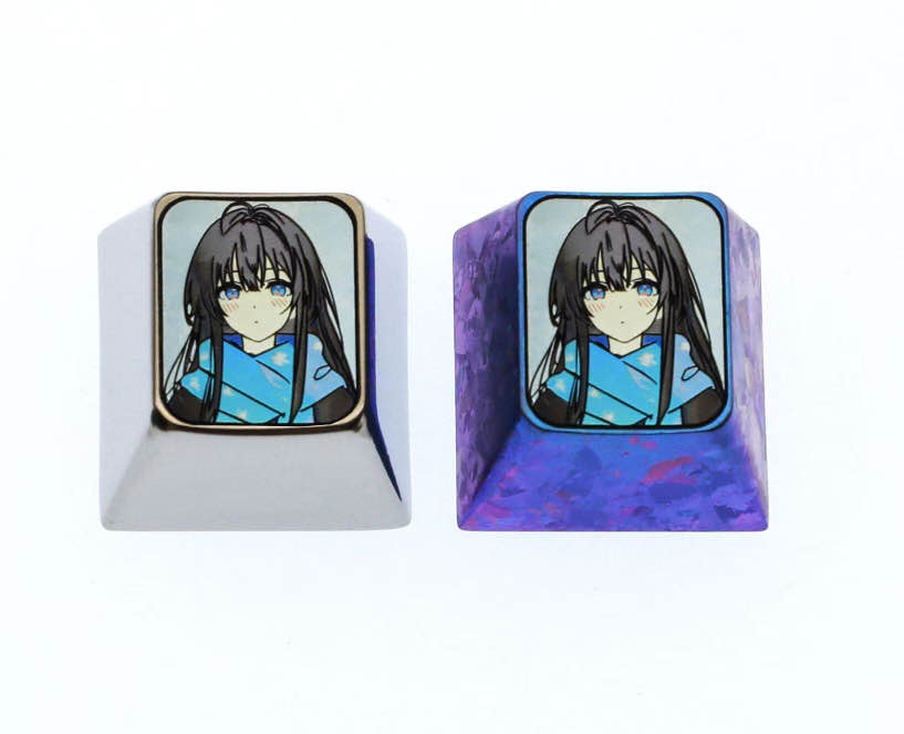 Yukinoshita Yukino, 1U titanium alloy personalized keycap, anime and game character creative art keycap