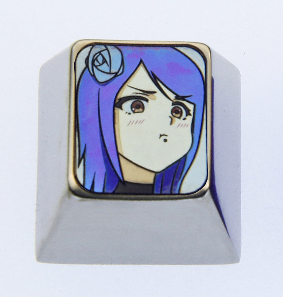 NARUTO, Konan, 1U titanium alloy personalized keycaps, metal keycaps for anime and game characters