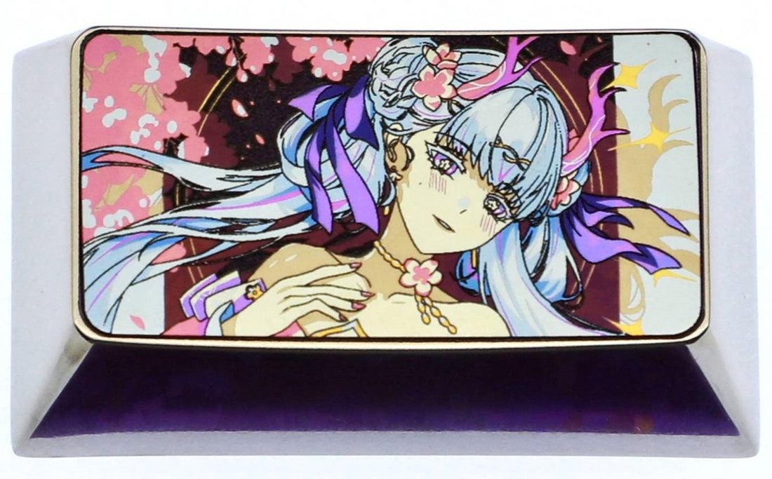 Wuthering Waves, Jinhsi, 1.75U titanium alloy personalized keycaps, metal creative carved keycaps for anime and gaming peripherals